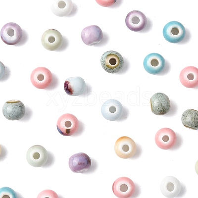 68Pcs 9 Colors Handmade Porcelain Beads PORC-FS0001-23C-1
