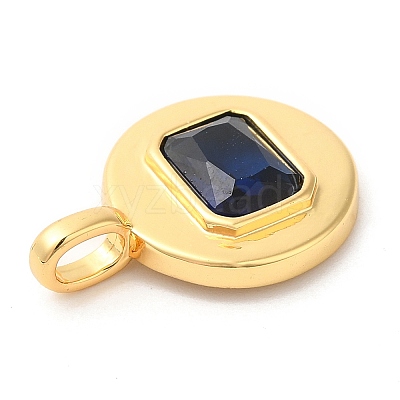 Brass with Cubic Zirconia Pendants KK-K339-01G-03-1