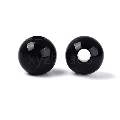 Natural Black Onyx European Beads G-Q602-09C-12-1