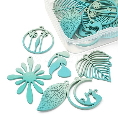 1 Set Spray Painted Alloy Charms FIND-YW0003-11D-1