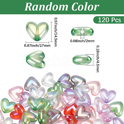 120Pcs Transparent Acrylic Beads OACR-SP0002-23-1