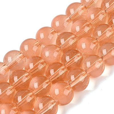 Transparent Glass Imitation Cat Eye Beads Strands GLAA-Q110-01C-14-1