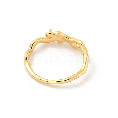 Brass Finger Ring Settings KK-G518-05G-1