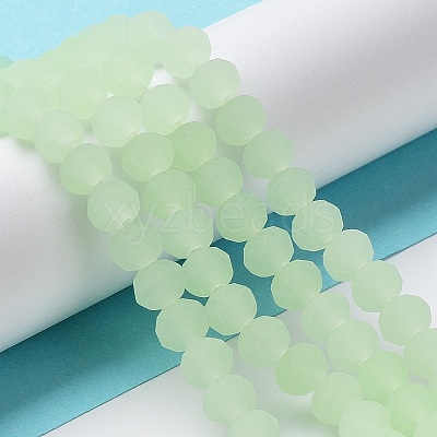 Imitation Jade Solid Color Glass Beads Strands EGLA-A034-J6mm-MD01-1
