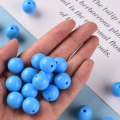 Opaque Acrylic Beads MACR-S370-C16mm-8-1
