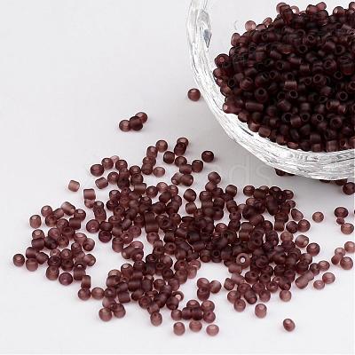 12/0 Frosted Round Glass Seed Beads X-SEED-A008-2mm-M16-1