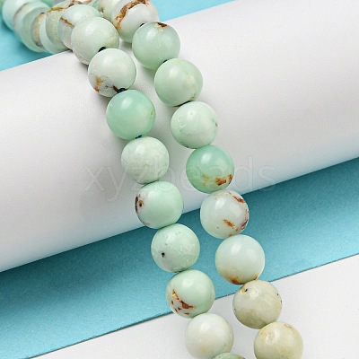 Natural Green Opal Beads Strands G-R494-A08-02-1