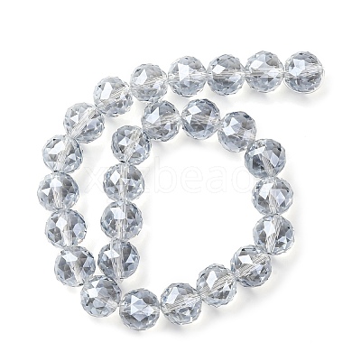 Transparent Electroplate Glass Beads Strands EGLA-N002-34F-F03-1