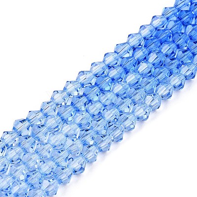 Gradient Color Baking Paint Glass Bead Strands DGLA-A039-T4mm-A020-1