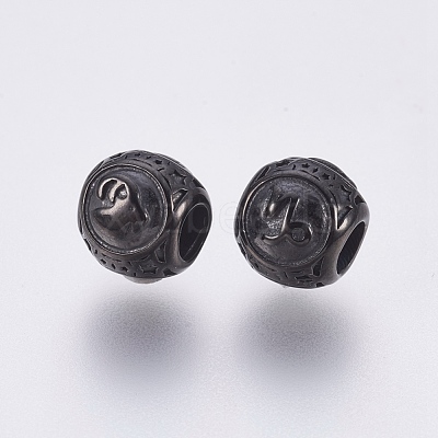 316 Surgical Stainless Steel European Beads STAS-F195-128B-02-1