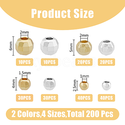 200Pcs 8 Styles Alloy Spacer Beads FIND-HY0003-19-1