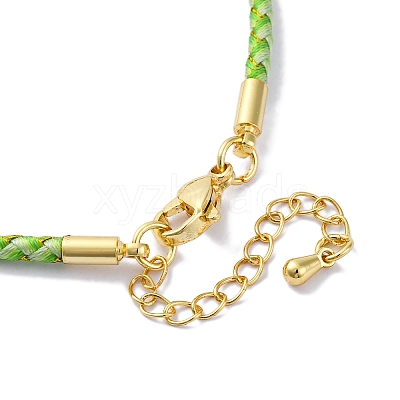 Polyester Cord Braided Bracelet Makings MAK-Z003-01G-31-1