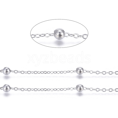 Brass Flat Oval Cable Chains CHC018Y-NFK-1