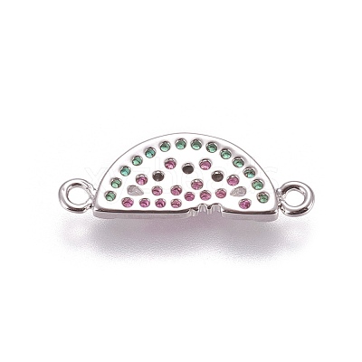 Brass Micro Pave Cubic Zirconia Links ZIRC-A009-29P-1