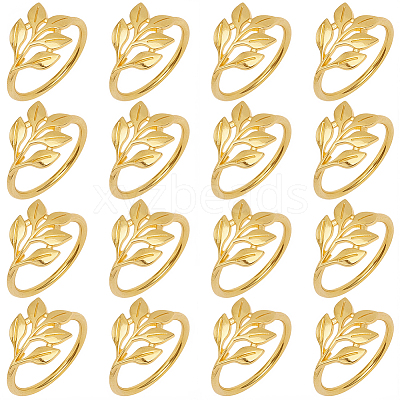 16Pcs Christmas Theme Alloy Napkin Rings AJEW-GF0013-16G-1