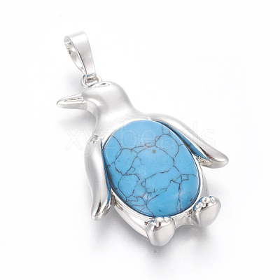 Synthetic Turquoise Pendants G-L512-A13-1