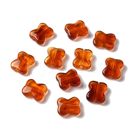 Transparent Two-tone Acrylic Beads OACR-G015-06-1