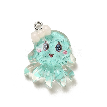 Marine Animal Series Resin Pendants RESI-Q012-01F-02-1