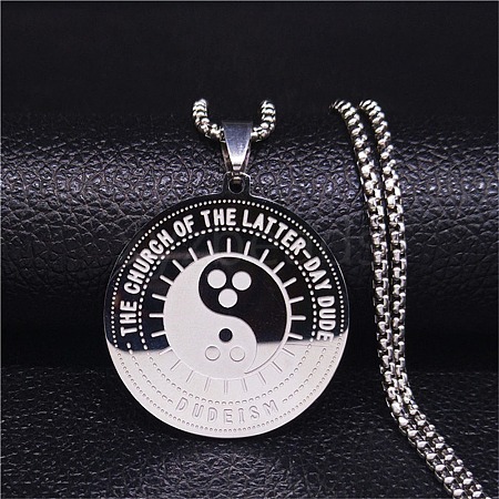 Non-Tarnish 304 Stainless Steel Pendant Necklaces for Women Men NJEW-G123-12P-1