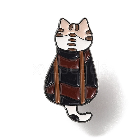 Cat Shape Enamel Pins JEWB-P039-01EB-10-1