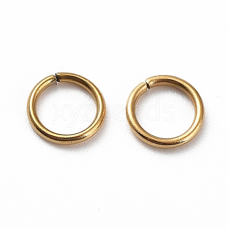 Ion Plating(IP) 304 Stainless Steel Open Jump Rings X-STAS-R060-5x0.7-G-1