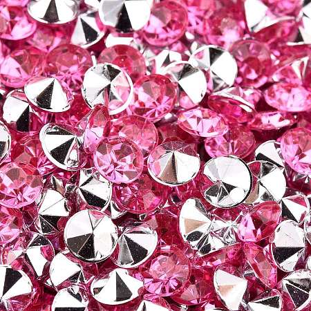 Imitation Taiwan Acrylic Rhinestone Pointed Back Cabochons GACR-A003-5mm-02-1