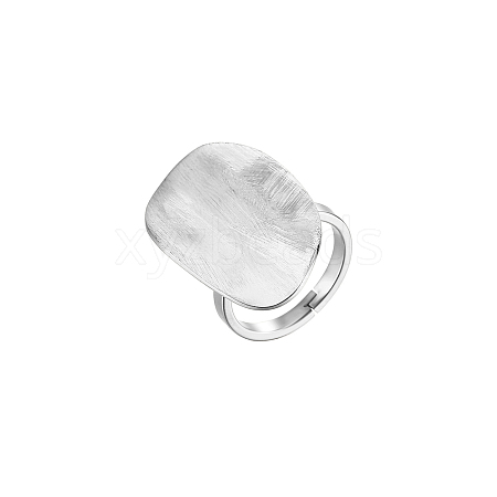 French Vintage Stainless Steel Irregular Shape Ring for Women Daily Wear XP0152-2-1