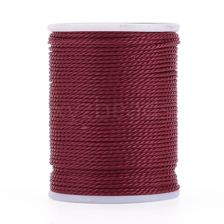 Round Waxed Polyester Cord YC-G006-01-1.0mm-09-1