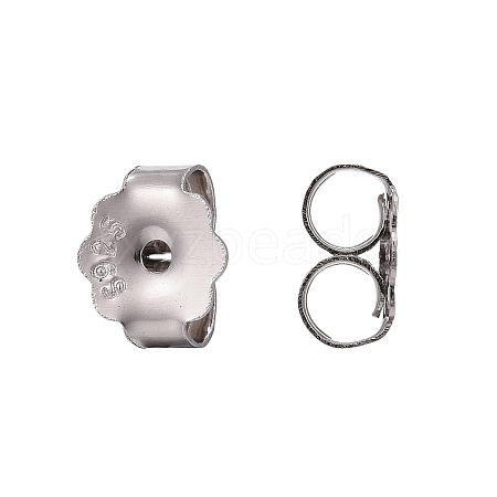 Anti-Tarnish Rhodium Plated 925 Sterling Silver Ear Nuts STER-K167-039P-1