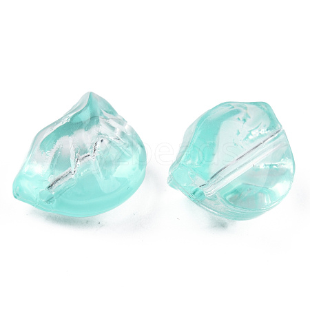 Transparent Spray Painted Glass Beads GLAA-N035-033-C02-1