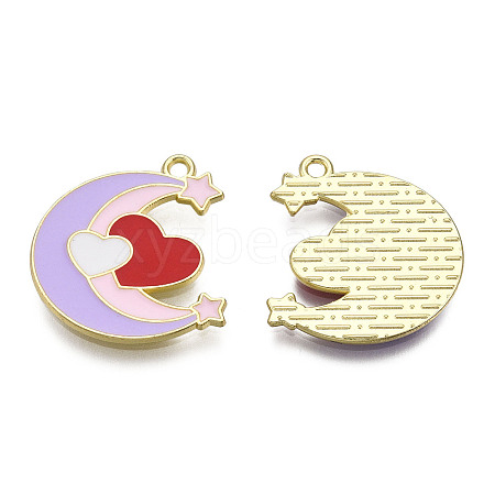 Alloy Enamel Pendants PALLOY-F286-14B-G-1