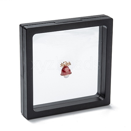 Square Transparent PE Thin Film Suspension Jewelry Display Box CON-D009-01C-03-1