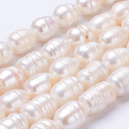 Natural Cultured Freshwater Pearl Beads Strands PEAR-P002-16-1