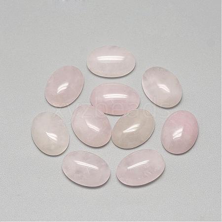 Natural Rose Quartz Cabochons G-R415-18x25-48-1