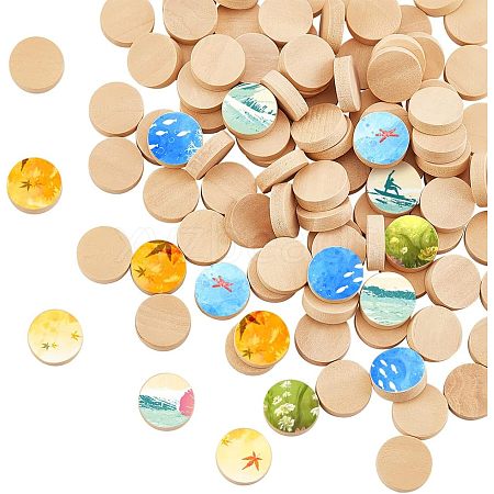 Olycraft Beech Wooden Round Pieces WOOD-OC0002-39-1