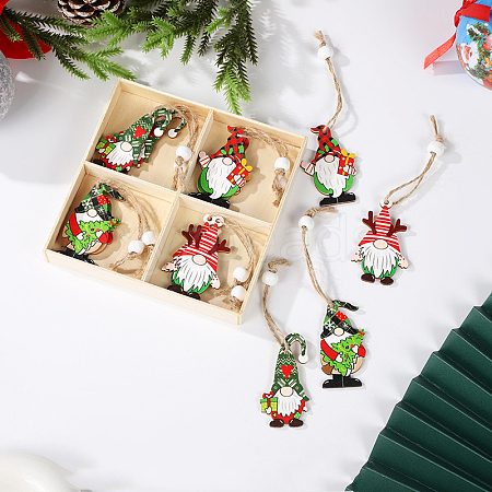 Christmas Wooden Gnome Box Set Pendant Decoration XMAS-PW0001-174A-1