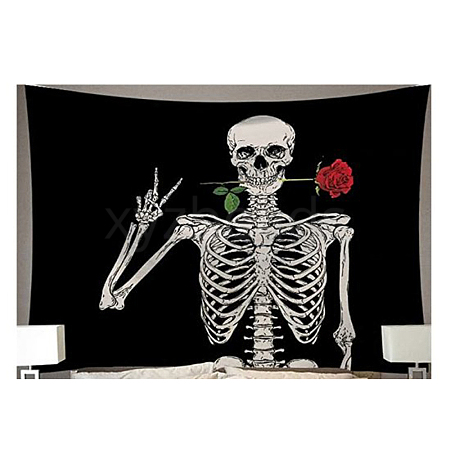 Halloween Theme Polyester Wall Hanging Tapestry HAWE-PW0001-109A-05-1