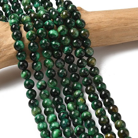 Dyed Natural Tiger Eye Beads Strands G-G102-A01-02-1