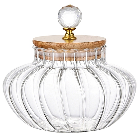 Glass Pumpkin Storage Container with Lid PW-WGE3F4E-01-1