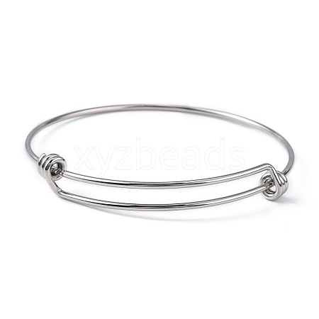 Tarnish Resistant Adjustable 316 Surgical Stainless Steel Expandable Bangle Making MAK-M188-02-1