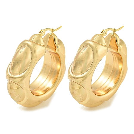 Ion Plating(IP) 304 Stainless Steel Hoop Earrings for Women EJEW-G401-01A-G-1