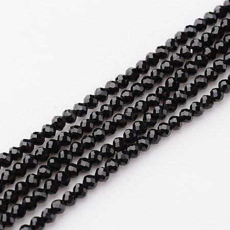 Natural Black Spinel Beads Strands X-G-K127-05F-2mm-1