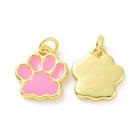 Rack Plating Brass Enamel Charms KK-C008-17G-02-1