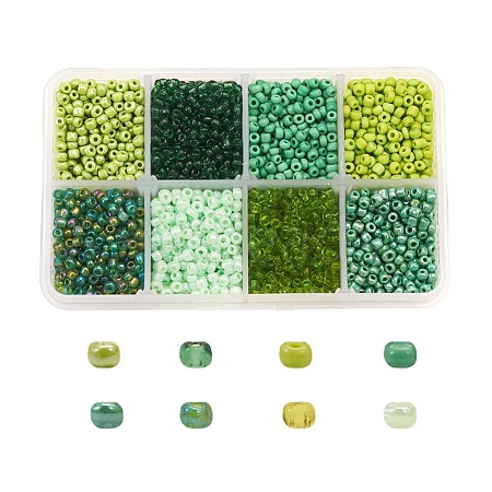 1 Box 8/0 Glass Seed Beads Round  Loose Spacer Beads SEED-X0050-3mm-03-1