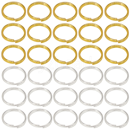 600Pcs 2 Colors Brass Split Rings KK-SP0001-82A-1