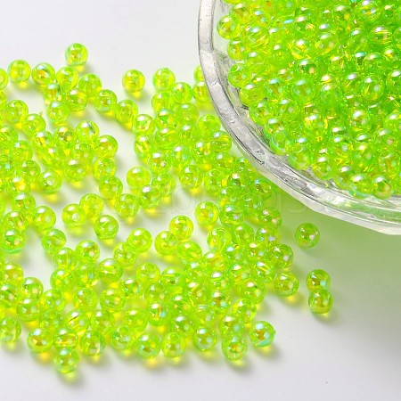 Eco-Friendly Transparent Acrylic Beads PL733-4-1