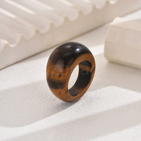 Classic Unisex Natural Tiger Eye Finger Rings ZY5946-2-1