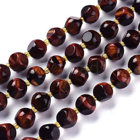 Natural Tiger Eye Beads Strands G-A030-B01-05-10mm-1