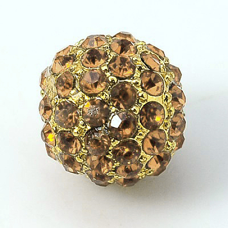 Alloy Rhinestone Beads RB-A034-10mm-A14G-1