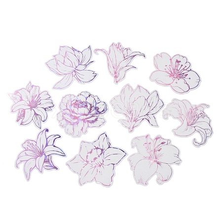 Flower Waterproof PET Stickers Set DIY-G118-01B-1